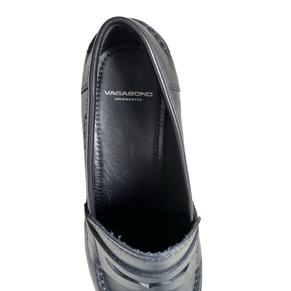 Vagabond Black Leather Alex W Loafers, 38 - Picture 9 of 10